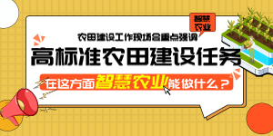 农田建设工作现场会重点强调高标准农田建设任务，在这方面智慧农业能做什么？