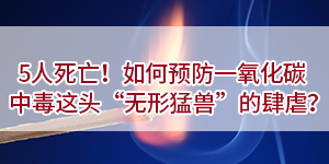 5人死亡！如何预防一氧化碳中毒这头“无形猛兽”的肆虐？